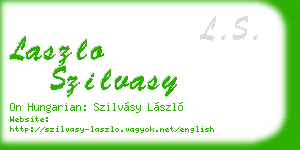laszlo szilvasy business card