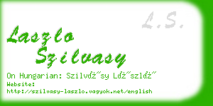 laszlo szilvasy business card